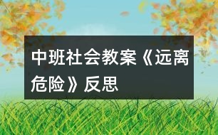 中班社會教案《遠(yuǎn)離危險(xiǎn)》反思