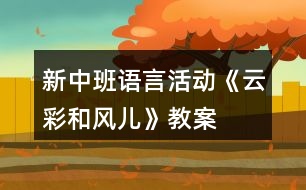 新中班語言活動《云彩和風(fēng)兒》教案