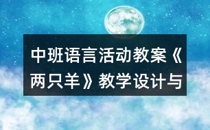 中班語言活動教案《兩只羊》教學(xué)設(shè)計(jì)與反思