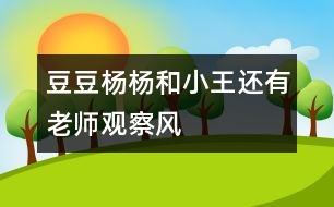 豆豆、楊楊和小王還有老師觀察風(fēng)