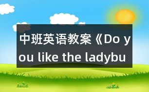 中班英語教案《Do you like the ladybug？》