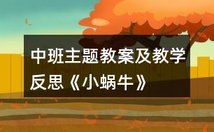 中班主題教案及教學反思《小蝸?！?></p>										
													<h3>1、中班主題教案及教學反思《小蝸?！?/h3><p>　　設計背景</p><p>　　初春到來，萬物蘇醒，各種小動物開始出來活動。為了讓幼兒更深的感受大自然的神奇，引用了小朋友們比較常見的小動物蝸牛，生成了本次教學活動主題《小蝸?！?。</p><p>　　活動目標</p><p>　　1 認識蝸牛了解蝸牛的一些習性特點。</p><p>　　2 引導幼兒在畫 ，看說的基礎上，創(chuàng)造性地運用橡皮泥制作蝸牛，提高動腦動手能力，進一步激發(fā)關注的情趣。</p><p>　　3 鼓勵幼兒大膽地表現(xiàn)自我，感受做做玩玩的快樂。</p><p>　　4 培養(yǎng)幼兒敏銳的觀察能力。</p><p>　　5 愿意大膽嘗試，并與同伴分享自己的心得。</p><p>　　重點難點</p><p>　　重點：輔導提高幼兒動腦動手能力，進一步激發(fā)關注的情趣。</p><p>　　難點：引導幼兒大膽地表現(xiàn)自我，感覺做做玩玩的樂趣。</p><p>　　活動準備</p><p>　　1 實物小蝸牛若干。</p><p>　　2 制作好的一只橡皮泥小蝸牛。</p><p>　　3 材料：彩色橡皮泥.牙簽.人手一份。</p><p>　　活動過程</p><p>　　一、導入</p><p>　　聽音樂《蝸牛與黃鸝鳥》安定幼兒情緒，并引起幼兒對小蝸牛的好奇心，從而我出示實物小蝸牛。</p><p>　　二、欣賞蝸牛</p><p>　　1 讓幼兒集體觀察蝸牛的外形特征，引導幼兒說出蝸牛身體小，身背著殼像小房子，而且殼是一圈圈的。</p><p>　　2 請個別幼兒用手摸摸蝸牛頭上的兩根觸角，然后觀察到受到刺激的觸角會順速往殼里縮進去，這時大家會覺得非常有趣。</p><p>　　三、認識蝸牛</p><p>　　1 這時候我會告訴幼兒這是蝸牛的觸角，蝸牛的眼睛就是長在觸角的頂端。</p><p>　　2 舉例說明：螞蟻也有觸角，當兩只螞蟻的觸角碰到一起就是它們在對話，再用蝸牛與田螺.烏龜進行對比，找出相同點。(本文.來源：快思.教案網(wǎng))它們的身體都會縮進殼里，而且殼都是有點硬的，因為它們都是軟體動物，所以身上都有殼，這樣它們就可以保護自己不受到傷害。</p><p>　　3 隨機教育：就像小朋友們要穿衣服，鞋子一樣，才不會弄臟身體還能保護自己。</p><p>　　四、了解蝸牛</p><p>　　1 帶領幼兒觀察蝸牛，了解蝸牛生活習性，仔細觀察蝸牛爬行，出示菜蟲與蝸牛進行比賽，突出蝸牛行動緩慢，是靠身體蠕動來爬行的。</p><p>　　2 小蝸牛的食物是什么呢?經(jīng)過搜索資料，我會出示部分實物并告訴幼兒蝸牛吃的東西可多了，有各種菜葉.蛋殼.菌類{如木耳.蘑菇等}還有一些枯了的樹枝.紅薯這些都是蝸牛的食物。蝸牛只喜歡呆在濕潤的地方，蝸牛睡覺的時候是縮在殼里的，它不但要冬眠還要夏眠，就像小朋友們一樣，不但要睡午覺，到了晚上也要睡覺，這樣才能身體棒棒，快長快高。</p><p>　　五、小結</p><p>　　通過學習了解小蝸牛身上背著殼都有自我保護能力，那么小朋友呢?應該怎么做?引導幼兒自我保護意識并要愛護小蝸牛，不傷害小動物，熱愛大自然的情感。</p><p>　　六、延伸活動</p><p>　　做一做，彩色橡皮泥小蝸牛</p><p>　　1 引導幼兒多制作大小顏色不同的蝸牛，并添上花.草，豐富幼兒的想象空間。</p><p>　　2 幼兒動手制作。</p><p>　　3 展示幼兒作品欣賞，鼓勵大膽創(chuàng)作的幼兒，并給予表揚。</p><p>　　教學反思</p><p>　　1 課前導入得太直接，不夠貼近生活化。</p><p>　　2 教學教具過少，沒有掛圖。</p><p>　　3 師生互動過少，課上應該穿插多種游戲進行。</p><h3>2、小班主題教案及教學反思《糖果雨》</h3><p>　　活動目標：</p><p>　　1、理解故事內(nèi)容，感受“糖果雨”的樂趣。</p><p>　　2、引導幼兒大膽想像，并樂意表達自己的想法。</p><p>　　3、理解詞：糖果。</p><p>　　4、在活動中將幼兒可愛的一面展現(xiàn)出來。</p><p>　　5、愿意大膽嘗試，并與同伴分享自己的心得。</p><p>　　活動重點難點：</p><p>　　重點：理解故事內(nèi)容，感受“糖果雨”的樂趣，理解詞：糖果。</p><p>　　難點：引導幼兒大膽想像，并樂意表達自己的想法。</p><p>　　教學準備：</p><p>　　掛圖13號。</p><p>　　活動過程：</p><p>　　一、說說“雨”，激發(fā)興趣。</p><p>　　你見過下雨嗎?雨點是怎么樣的?它是怎么落下來的?</p><p>　　引導幼兒結合生活說一說、做一做。</p><p>　　今天有個地方在下雨，下的可是一場奇怪的雨，我們一起來聽聽故事吧!</p><p>　　二、欣賞故事，理解內(nèi)容。</p><p>　　1、引導幼兒觀察圖片①，看看這些雨是怎么樣的?</p><p>　　2、教師結合圖片講述故事。</p><p>　　3、引導幼兒在說說、做做中理解故事內(nèi)容。</p><p>　　a故事中的雨有些什么顏色?</p><p>　　b孩子發(fā)現(xiàn)奇怪的雨后是怎么做的?是什么味道的?</p><p>　　c原來下的是什么雨?引出故事題目《糖果雨》。什么叫糖果?</p><p>　　d發(fā)現(xiàn)糖果雨后，他們是怎么喊的?</p><p>　　討論：圖片上的糖果雨還有什么味道?</p><p>　　e大家撿起糖果雨都放到了哪里?</p><p>　　f你見過糖果雨嗎?喜歡嗎?為什么?</p><p>　　三 、欣賞故事，理解內(nèi)容。</p><p>　　1、引導幼兒再次傾聽故事，并嘗試講述。</p><p>　　2、你們想不想我們這里也下一場糖果雨呢?你還想下什么味道的糖果雨呢?</p><p>　　四、延伸活動，激發(fā)幼兒大膽制作糖果雨的欲望。出示大雨點，激發(fā)幼兒的制作欲望。</p><p>　　大雨點落下來了，可是還沒有糖果味道，等下請你們添上奇特的糖果雨吧!</p><p>　　幼兒嘗試制作，教師巡回指導。</p><p>　　活動反思：</p><p>　　在整個活動的執(zhí)教過程中，自己覺得還是比較流暢的，當然也會存在一些問題。(快思老師.教案網(wǎng)出處)當我拋出第一個開放性問題，如果那么多好看的糖果從天上像下雨一樣落下來，你會怎么做時，一下激發(fā)了孩子們的想象的空間。有人說拿一把傘打開，把糖果接住;有人說伸出雙手接住;有人說快去撿;還有人說拿個網(wǎng)把它們網(wǎng)住。</p><p>　　孩子們的回答讓我覺得欣喜不已，沒想到他們的小腦瓜里有這么多的鬼點子。通過分段講述故事，幼兒基本能在老師的提問中，加深對故事內(nèi)容的理解。開放性的提問如果你是天空里的魔法師，你會下一場什么雨?又一次為幼兒插上了想象的翅膀，有人說下一場蜜蜂雨;有人說下一場傘雨;有人說下一場蝌蚪雨等，最后我變成了魔法師，在教室里下了一場糖果雨(撒糖果)，孩子們看到那么多五顏六色的糖果激動不已，都想去撿來吃了，在快樂的氛圍中結束了此次的活動。</p><p>　　在這個活動中不足的地方?jīng)]有在分段講述后完整講述一遍故事，讓孩子們有一個對故事整體的欣賞。從家長的反饋來看，她們覺得這樣的活動孩子的思維活躍了，想象力得到了培養(yǎng)，讓孩子在快樂中學到了一些知識。當然我也會認真聽取有些家長的意見，如要多關注那些不主動舉手發(fā)言的孩子，調動他們思考和回答的積極性。</p><h3>3、中班安全教案及教學反思《這些東西不能碰》</h3><p>　　活動目標：</p><p>　　1、讓幼兒知道玩哪些東西會有危險。</p><p>　　2、培養(yǎng)幼兒的初步自我保護意識。</p><p>　　3、培養(yǎng)幼兒敏銳的觀察能力。</p><p>　　4、提高幼兒思維的敏捷性。</p><p>　　5、加強幼兒的安全意識。</p><p>　　活動準備：</p><p>　　1、電風扇、電熨斗、小刀片、香水圖片、自制掛圖</p><p>　　2、配套幼兒用書</p><p>　　活動過程：</p><p>　　一、出示電風扇、電熨斗、小刀片、香水圖片</p><p>　　1、讓幼兒說出圖片的名稱</p><p>　　2、讓幼兒簡單地說出它們的用途。</p><p>　　二、引語：</p><p>　　小朋友們剛才說的很好，圖片上的這些東西能給我們生活帶來很多方便，天熱了幫我們解熱，衣服皺了，電熨斗幫我們燙平衣服，我們還可以用小刀削水果，往身上撒香水。!出自:快思老.師!我們的日常生活離不開這些東西，可是，如果小朋友把這些東西當玩具，就很危險了。</p><p>　　三、指導幼兒看圖：</p><p>　　1、圖上有幾個男孩，他們各自在干什么?</p><p>　　2、圖上有幾個女孩，他們各自在干什么?</p><p>　　四、引導幼兒想想，這樣做有什么危險?</p><p>　　五、教師告述幼兒：</p><p>　　1、把手伸進轉動的電扇里會傷害到手指，會受傷。</p><p>　　2、玩小刀會割破小手，嚴重的會危及生命。</p><p>　　3、玩通電的電熨斗會燙壞衣物，甚至會傷害自己或者引起火災。</p><p>　　4、對眼睛噴香水會弄傷眼睛。</p><p>　　活動反思：</p><p>　　通過這類活動能夠培養(yǎng)幼兒對物品作用的熟悉，也能夠讓幼兒在看圖和聽老師講解的途中學習到危險的概念，懂得什么東西能夠玩什么東西不能玩。在幼兒安全教育中必不可少。但是在此類教學活動中，并不能把所有的危險和有危險的物品都讓孩子們掌握，有一定的局限性。所以在思想上培養(yǎng)幼兒的安全意識尤為重要。</p><h3>4、中班安全教案及教學反思《防火知多少》</h3><p>　　活動目標：</p><p>　　1、培養(yǎng)幼兒初步的自我保護意識。</p><p>　　2、讓幼兒了解火災發(fā)生的幾種原因，懂得如何防范。</p><p>　　3、初步掌握幾種自救逃生的方法及技能，提高自我保護能力。</p><p>　　4、考驗小朋友們的反應能力，鍛煉他們的個人能力。</p><p>　　5、加強幼兒的安全意識。</p><p>　　活動準備：</p><p>　　課件、圖片、玩具、毛巾、電話、幾種防火安全標志。</p><p>　　活動重點難點：</p><p>　　讓幼兒了解火災發(fā)生的幾種原因，懂得如何防范。</p><p>　　重點：防火;</p><p>　　難點：自救。</p><p>　　活動過程：</p><p>　　1、從一些物品中找出幼兒不能玩、易引起火災的東西，激發(fā)幼兒的活動興趣。</p><p>　　2、觀看課件，引導幼兒說出火災的危害?；鸩粌H能燒毀房子，燒傷人，還會燒毀森林，污染空氣。</p><p>　　3、通過課件，引導幼兒說出預防火災的方法，認識