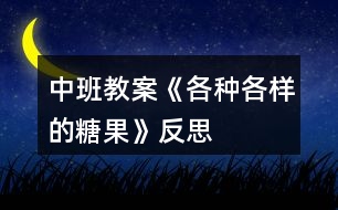 中班教案《各種各樣的糖果》反思