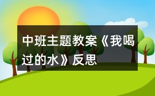 中班主題教案《我喝過(guò)的水》反思