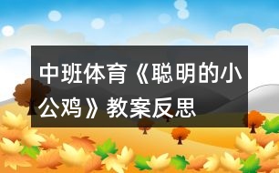 中班體育《聰明的小公雞》教案反思