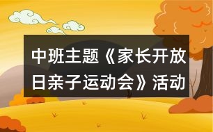 中班主題《家長開放日親子運(yùn)動會》活動反思