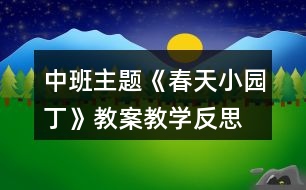 中班主題《春天—小園丁》教案教學反思