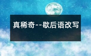 真稀奇--歇后語(yǔ)改寫(xiě)