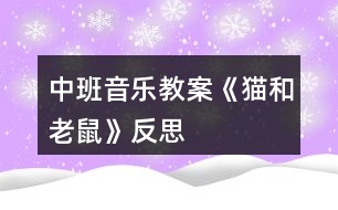 中班音樂教案《貓和老鼠》反思