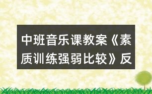 中班音樂課教案《素質(zhì)訓(xùn)練強(qiáng)弱比較》反思