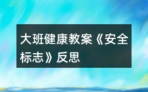 大班健康教案《安全標(biāo)志》反思