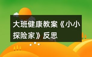 大班健康教案《小小探險家》反思