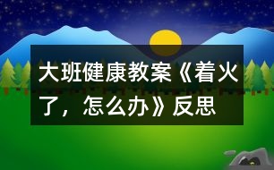 大班健康教案《著火了，怎么辦》反思