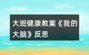 大班健康教案《我的大腦》反思