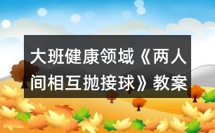 大班健康領(lǐng)域《兩人間相互拋接球》教案反思