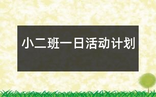 小二班一日活動計(jì)劃