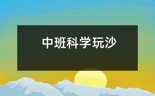 中班科學(xué)玩沙