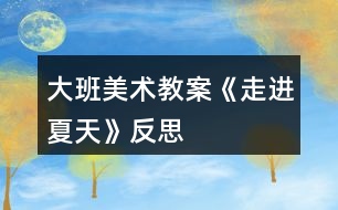 大班美術教案《走進夏天》反思