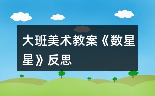 大班美術(shù)教案《數(shù)星星》反思