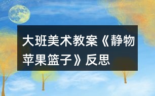 大班美術教案《靜物蘋果籃子》反思