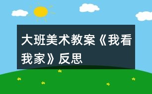 大班美術(shù)教案《我看我家》反思