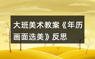 大班美術教案《年歷畫面選美》反思