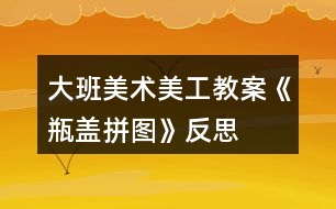 大班美術(shù)美工教案《瓶蓋拼圖》反思