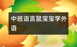 中班語言：鼠寶寶學外語