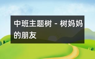 中班主題：樹(shù)－樹(shù)媽媽的朋友