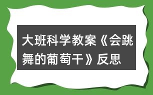 大班科學教案《會跳舞的葡萄干》反思