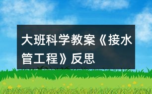 大班科學教案《接水管工程》反思