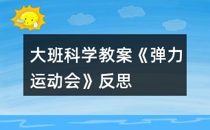 大班科學(xué)教案《彈力運(yùn)動會》反思