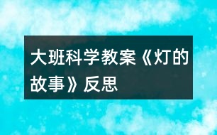 大班科學教案《燈的故事》反思