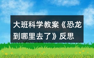 大班科學(xué)教案《恐龍到哪里去了》反思