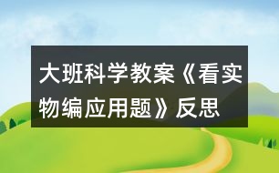 大班科學(xué)教案《看實物編應(yīng)用題》反思