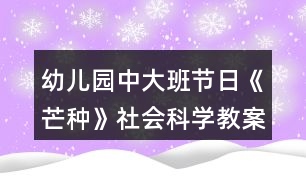 幼兒園中大班節(jié)日《芒種》社會科學(xué)教案