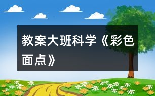 教案大班科學(xué)《彩色面點(diǎn)》