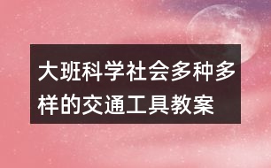 大班科學(xué)社會(huì)多種多樣的交通工具教案