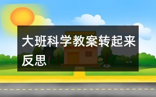 大班科學(xué)教案轉(zhuǎn)起來反思