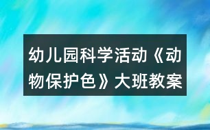 幼兒園科學(xué)活動(dòng)《動(dòng)物保護(hù)色》大班教案反思