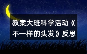 教案大班科學(xué)活動《不一樣的頭發(fā)》反思