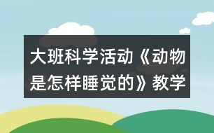 大班科學(xué)活動《動物是怎樣睡覺的》教學(xué)設(shè)計課后反思