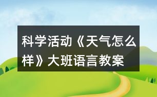 科學(xué)活動《天氣怎么樣》大班語言教案