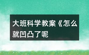 大班科學(xué)教案《怎么就“凹”“凸”了呢》反思