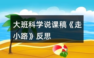 大班科學(xué)說(shuō)課稿《走小路》反思