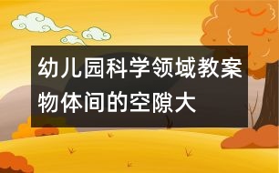 幼兒園科學領(lǐng)域教案——物體間的空隙（大班）