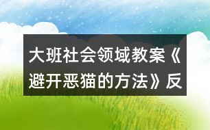 大班社會領(lǐng)域教案《避開惡貓的方法》反思