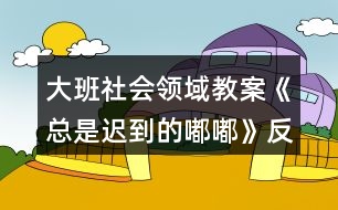 大班社會(huì)領(lǐng)域教案《總是遲到的嘟嘟》反思