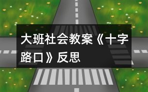 大班社會(huì)教案《十字路口》反思