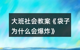 大班社會(huì)教案《袋子為什么會(huì)“爆炸”》反思